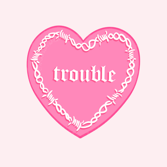 Taylor Swift Trouble Barbed Wire Hearts Novelty Waterproof Vinyl Sticker DTF Earrings