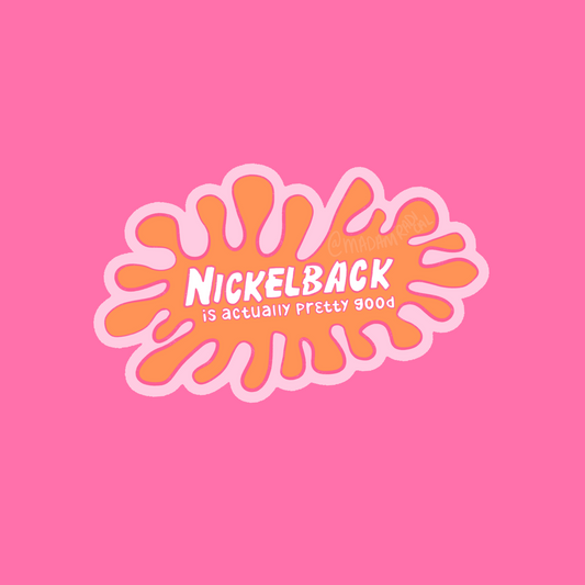 Nickelodeon Nickelback Band Retro Merch Novelty Waterproof Vinyl Sticker DTF Earrings