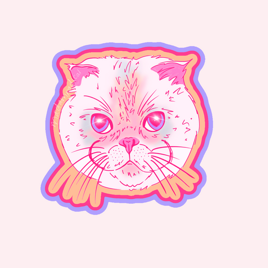 Taylor Swift Meredith Cat Novelty Waterproof Vinyl Sticker DTF Earrings