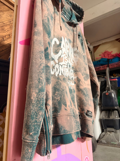 HMI Skatepark Fundraiser Caring isn’t Controversial Hoodie Bleach Dyed Distressed Grunge