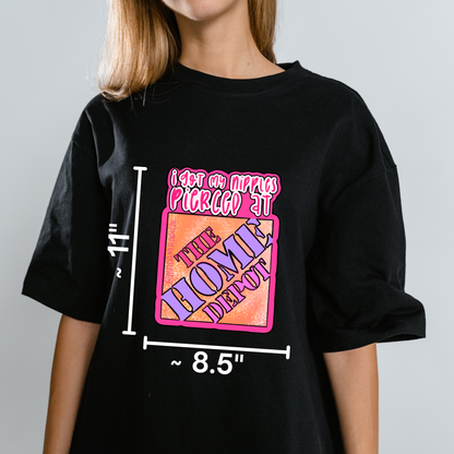 Satire Home Depot Piercings Y2K Novelty Waterproof Vinyl Sticker DTF