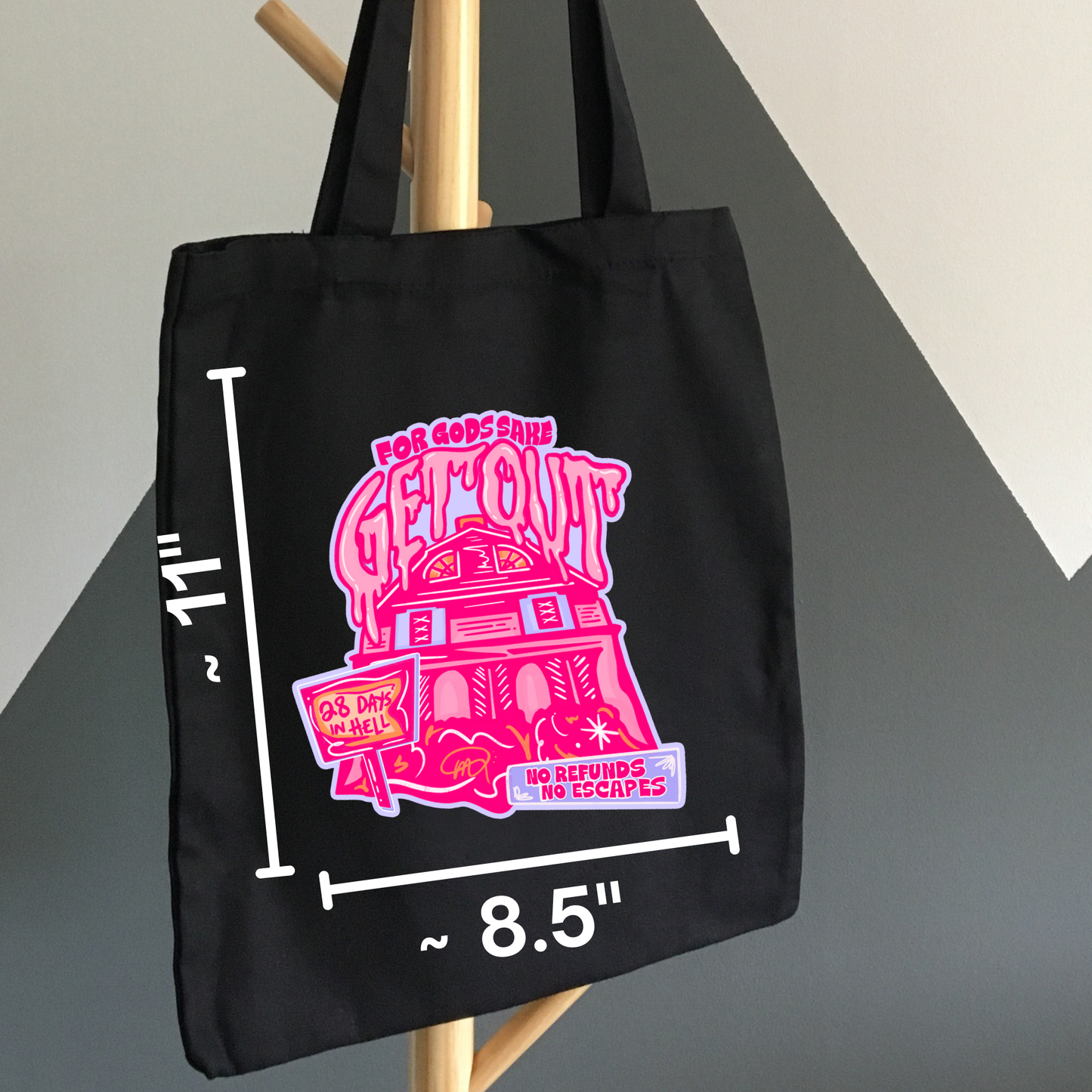 “For God’s Sake, Get Out” Amityville Horror House Design Nostalgia Satire Novelty Waterproof Vinyl Sticker DTF (Copy)