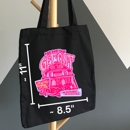 “For God’s Sake, Get Out” Amityville Horror House Design Nostalgia Satire Novelty Waterproof Vinyl Sticker DTF (Copy)