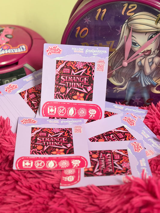 Strange Thing Doodle Waterproof Vinyl Sticker