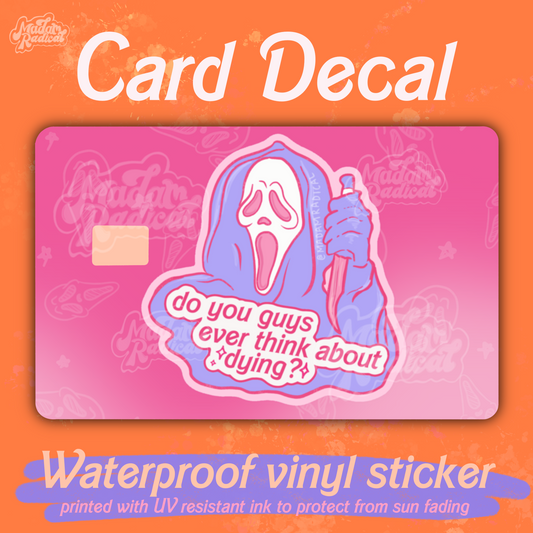 Payment Card Sticker Cover Skin Gift ReUsable Scary Doll Ghost