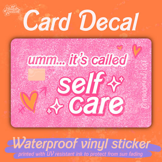 Payment Card Sticker Cover Skin Gift ReUsable Self Care