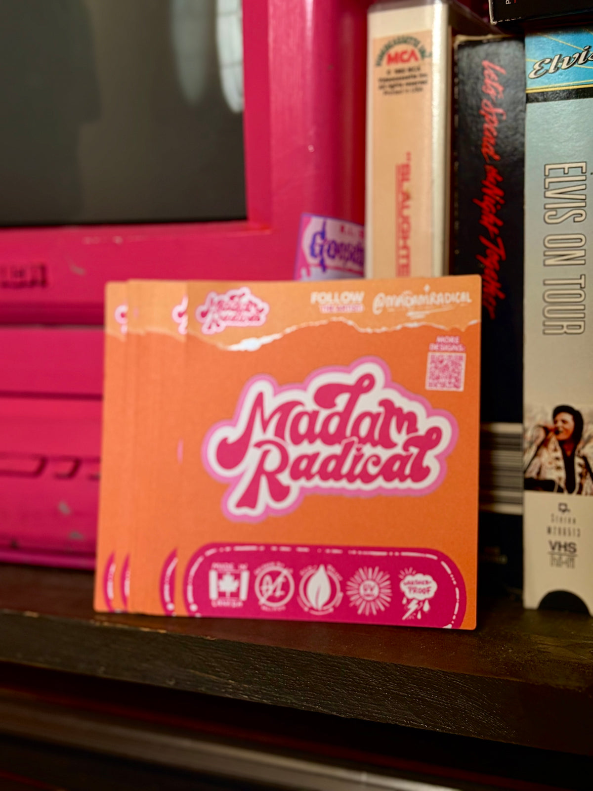 Madam Radical Brand Logo Waterproof Vinyl Sticker Made in Canada