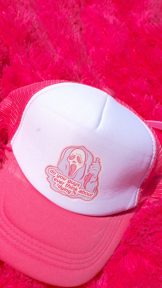 Ghostface x Barbie Horror Pink Trucker Hat