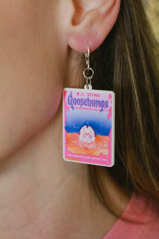 Goosebumps Masked Killer Campl Lake Novelty Acrylic Hypoallergenic Earrings