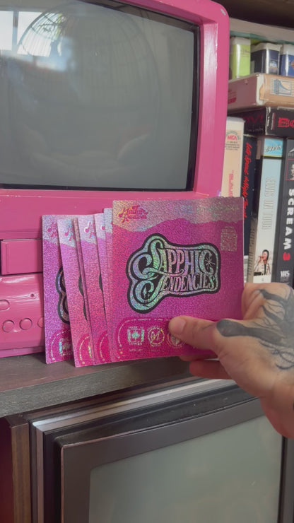 Sapphic Tendencies Holographic Waterproof Vinyl Sticker Made in Canada